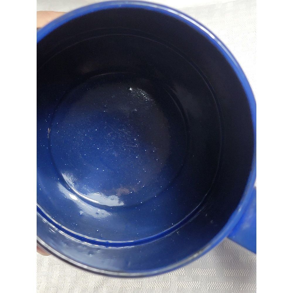 Vintage Blue Speckled Enamelware Coffee Percolator Pot with Lid and Filter 8.5in - Picture 5 of 8